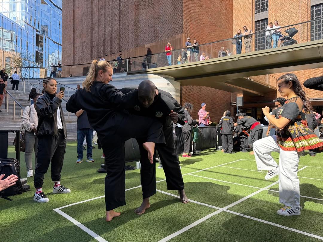 Members of the public trying Pencak Silat self-defence during the CelebrAsia workshop