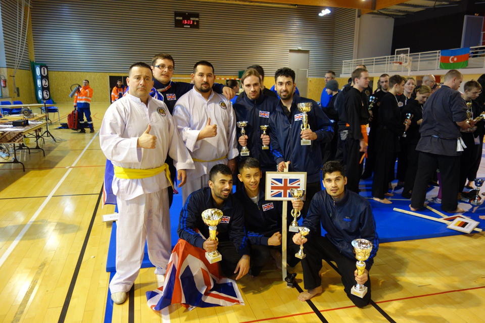 UK team with wasit juri at European Pencak Silat Championships 2013
